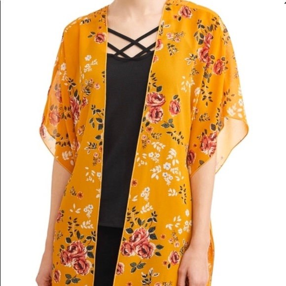 🍉Floral Kimono Open Cardigan size Medium - Picture 5 of 5